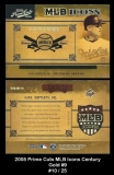 2005 Prime Cuts MLB Icons Century Gold #9
