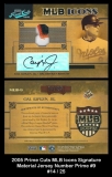 2005 Prime Cuts MLB Icons Signature Material Jersey Number Prime #9