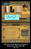 2005 Prime Cuts MLB Icons Signature Material Trio MLB Prime #9
