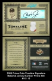 2005 Prime Cuts Timeline Signature Material Jersey Number Prime #46