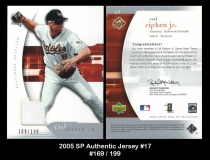 2005 SP Authentic Jersey #17