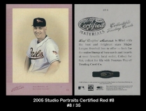 2005 Studio Portraits Certified Red #8