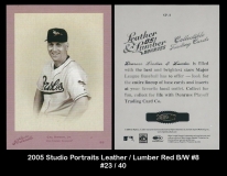 2005 Studio Portraits Leather Lumber Red BW #8