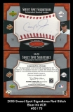 2005 Sweet Spot Signatures Red Stitch Blue Ink #CR