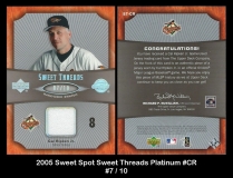 2005 Sweet Spot Sweet Threads Platinum #CR