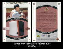 2005 Sweet Spot Classic Patches #CR