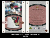 2005 Sweet Spot Classic Patches #CR1
