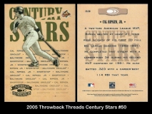 2005 Throwback Threads Century Stars #50