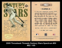 2005 Throwback Threads Century Stars Spectrum #50