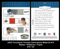 2005 Throwback Threads Generations Material #15