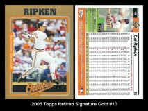 2005 Topps Retired Signature Gold #10