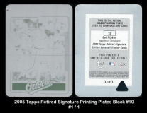 2005 Topps Retired Signature Printing Plates Black #10