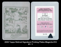 2005 Topps Retired Signature Printing Plates Magenta #10