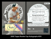2005 Topps Rookie Cup Autographs #CR