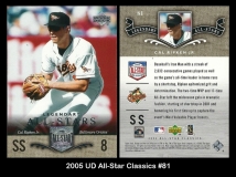 2005 UD All-Star Classics #81