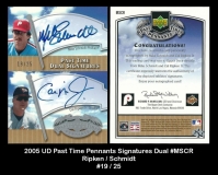2005 UD Past Time Pennants Signatures Dual #MSCR