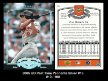 2005 UD Past Time Pennants Silver #13