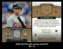 2005 UD Portraits Jersey Gold #10