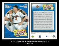 2005 Upper Deck Baseball Heroes Blue #12