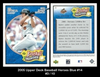 2005 Upper Deck Baseball Heroes Blue #14