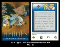 2005 Upper Deck Baseball Heroes Blue #15