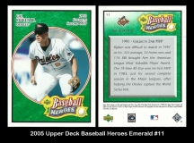 2005 Upper Deck Baseball Heroes Emerald #11