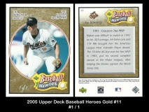 2005 Upper Deck Baseball Heroes Gold #11