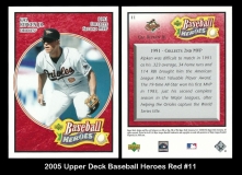 2005 Upper Deck Baseball Heroes Red #11