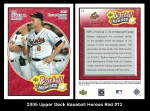 2005 Upper Deck Baseball Heroes Red #12