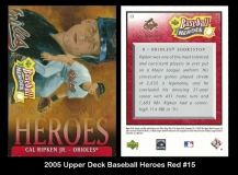 2005 Upper Deck Baseball Heroes Red #15