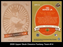 2005 Upper Deck Classics Fantasy Team #14