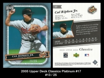 2005 Upper Deck Classics Platinum #17