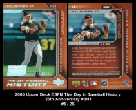 2005 Upper Deck ESPN This Day in Baseball History 25th Anniversary #BH1