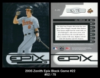 2005 Zenith Epix Black Game #22