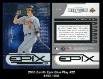 2005 Zenith Epix Blue Play #22