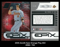 2005 Zenith Epix Orange Play #22