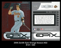 2005 Zenith Epix Orange Season #22