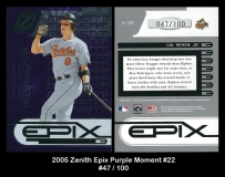 2005 Zenith Epix Purple Moment #22