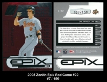 2005 Zenith Epix Red Game #22