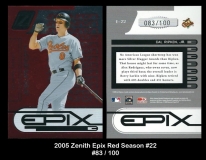 2005 Zenith Epix Red Season #22