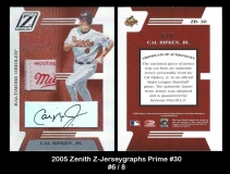 2005 Zenith Z-Jerseygraphs Prime #30