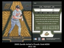 2005 Zenith Artists Proofs Gold #250