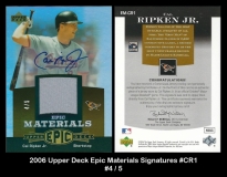 2006 Upper Deck Epic Materials Signatures #CR1