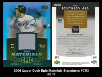 2006 Upper Deck Epic Materials Signatures #CR3
