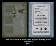 2006-Artifacts-MLB-Game-Used-Apparel-Printing-Plates-Yellow-CR