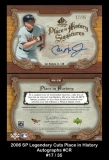 2006 SP Legendary Cuts Place in History Autographs #CR