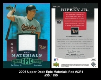 2006 Upper Deck Epic Materials Red #CR1