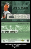 2007 SPx Iron Man Platinum #IM1 Game 2628