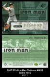 2007 SPx Iron Man Platinum #IM38 Game 1645