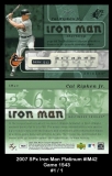 2007 SPx Iron Man Platinum #IM42 Game 1543